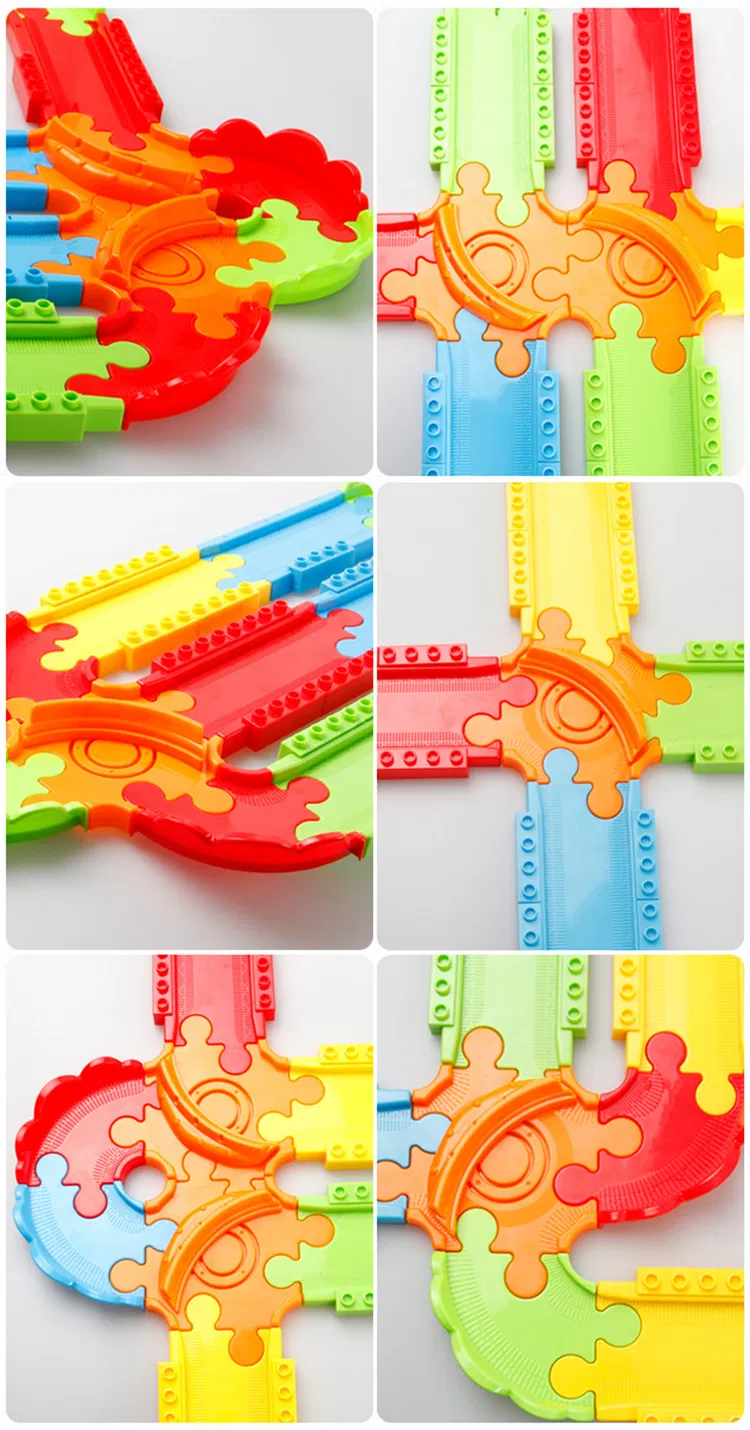 Children Funny Kingdom Assembly 8 Different Race Car Track Battery Car for Kids with Light Music