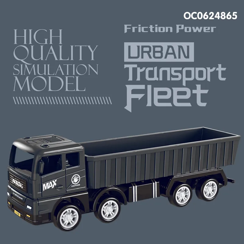 Wholesale Miniature Construction Model 8 Pieces Model Friction Transport Car Toy Truck