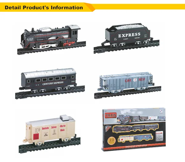 Kids Electric Diecast Model Toy Train Steam Locomotives Toy with Light and Sound