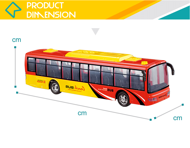 Wholesale Radio Control Light Plastic RC Vehicle Remote Control Bus Toy