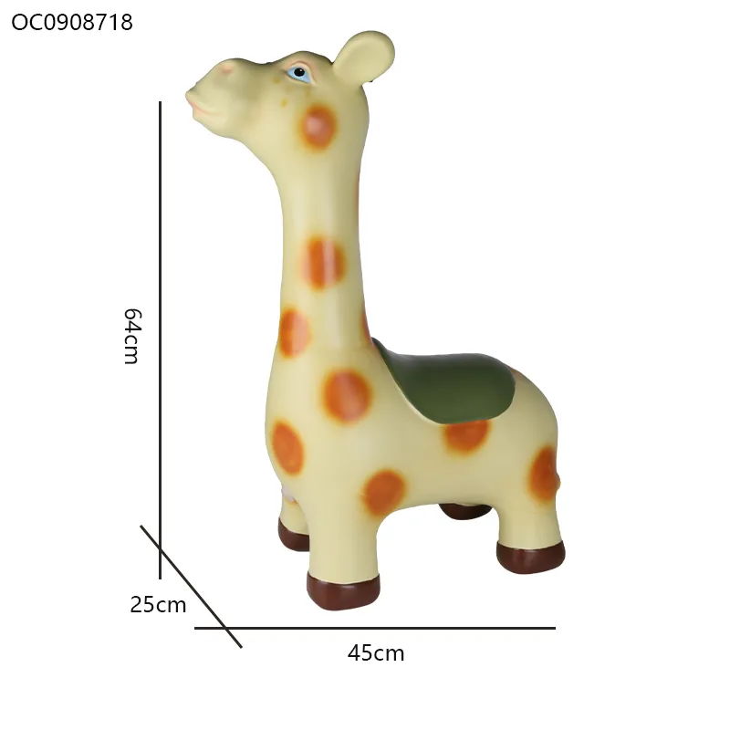 Wholesale Plastic Baby Kids Popular Animal Cartoon 3D Giraffe Sofa Seat Chair Toy