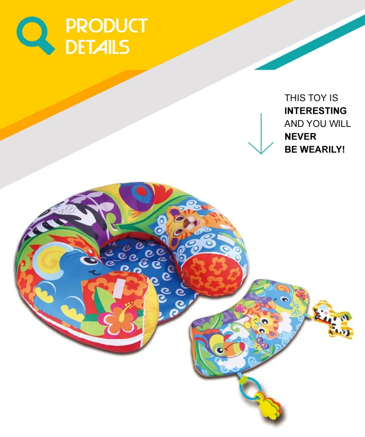 Hot Selling New Born Portable Soft Safe Cotton Bed Babyv Activity Game Carpet with Plastic Rattle