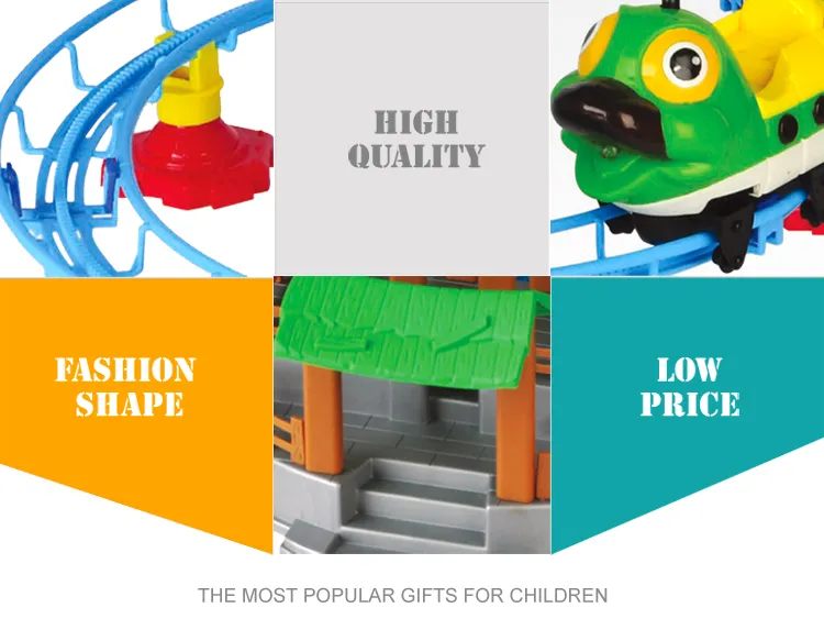 Children Crazy Battery Operated Track Mini Roller Coaster Toys with Lovely Insect Train