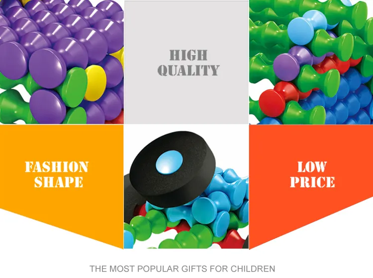 Wholesale Montessori Educational 80PCS Plastic Bamboo Building Blocks Toys for Kids