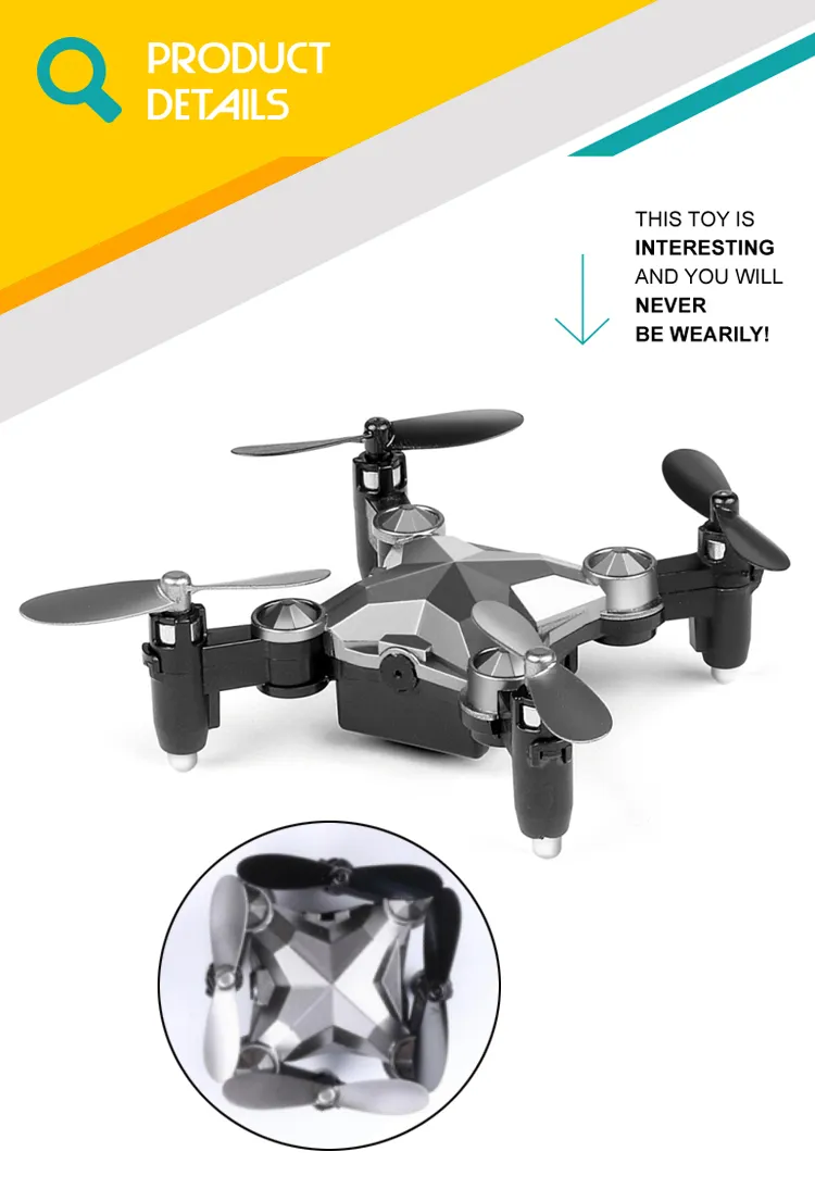 Wholesale Mini Watch Foldable Quadcopter Flying Drone Toy with Camera