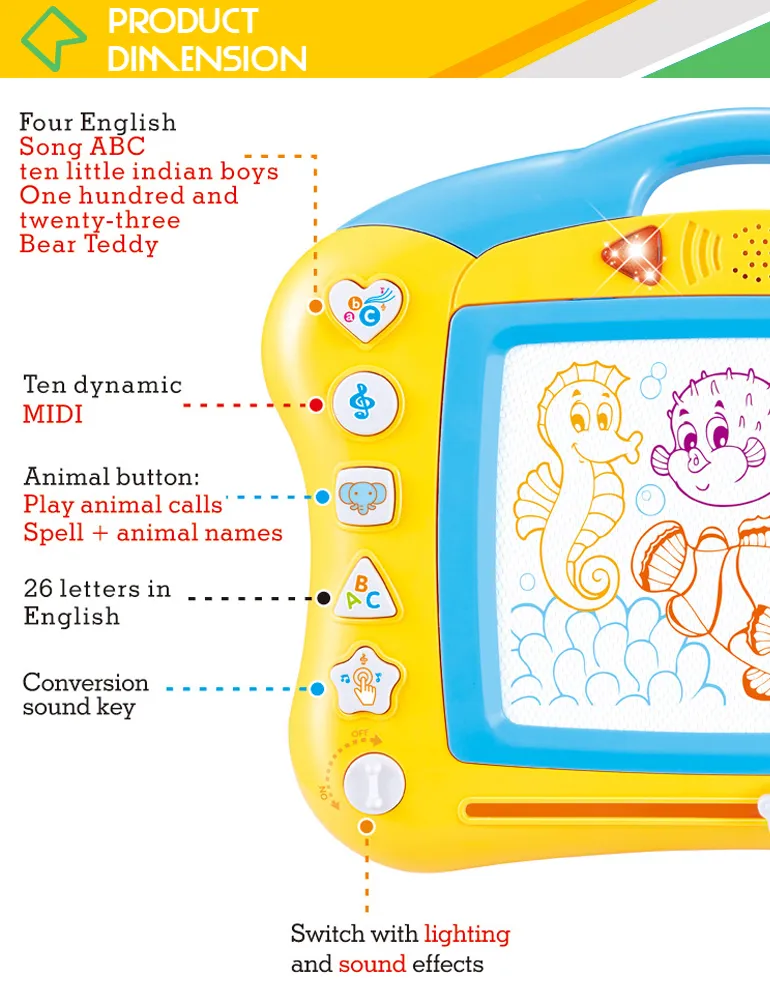 Multifunction Funny Children Mini Drawing Wholesale Magnetic Writing Board for Kids