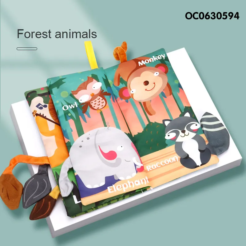 Wholesale Montessori Baby Educational Animal Cloth Book Montessori Popular Toys