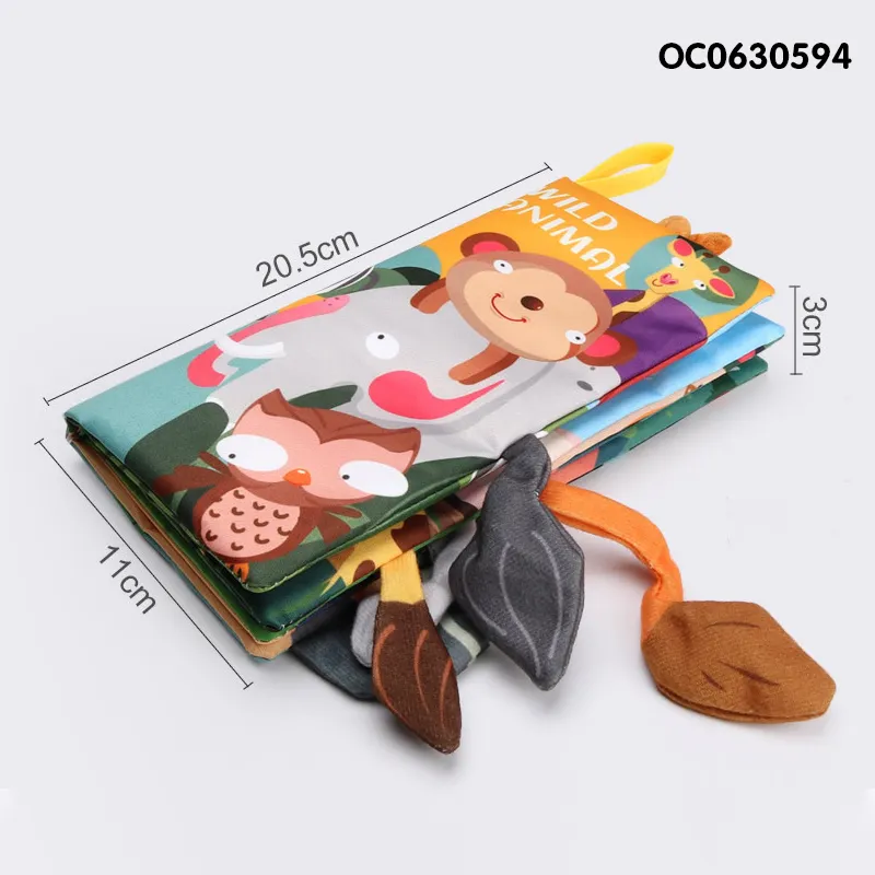 Wholesale Montessori Baby Educational Animal Cloth Book Montessori Popular Toys
