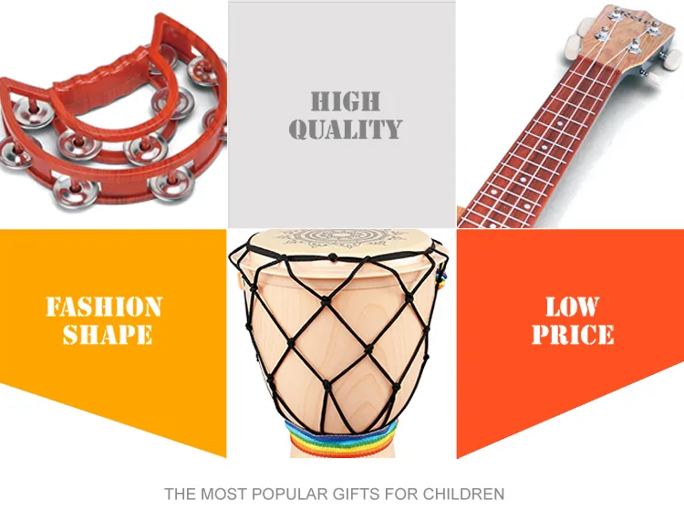 Chinese Kids Band Games Hand Drum Guitar Rattle All Musical Instruments Toy