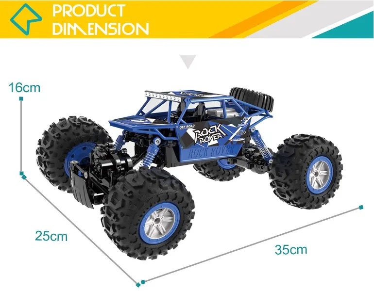 Wholesale 1: 12 Scale Remote Control Climbing Racing Fast 4WD Alloy Material Toy Drift RC Car