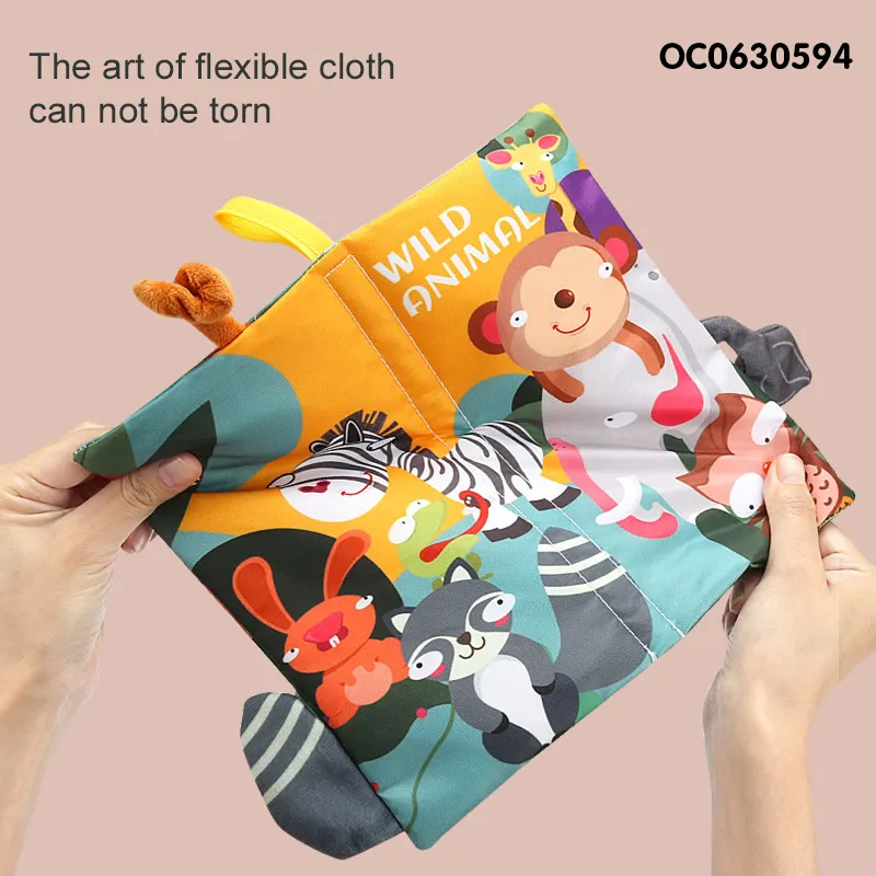 Wholesale Montessori Baby Educational Animal Cloth Book Montessori Popular Toys