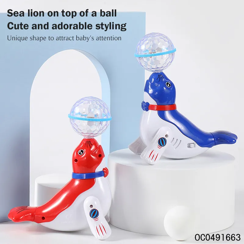 Wholesale Hot Selling Battery Operated Cheap Plastic Animal Electric Sea Lion Music and Lights Toy for Kids
