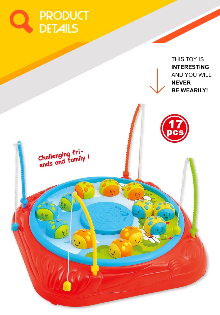 Wholesale Montessori Fishing 17PCS Electric Magnetic Fishing Game Summer Toys for Kids