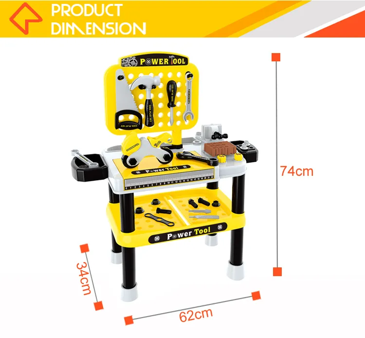 Role Play Toy DIY Assembly Tool Table Cheap Mechanical Tool Toy for Kids