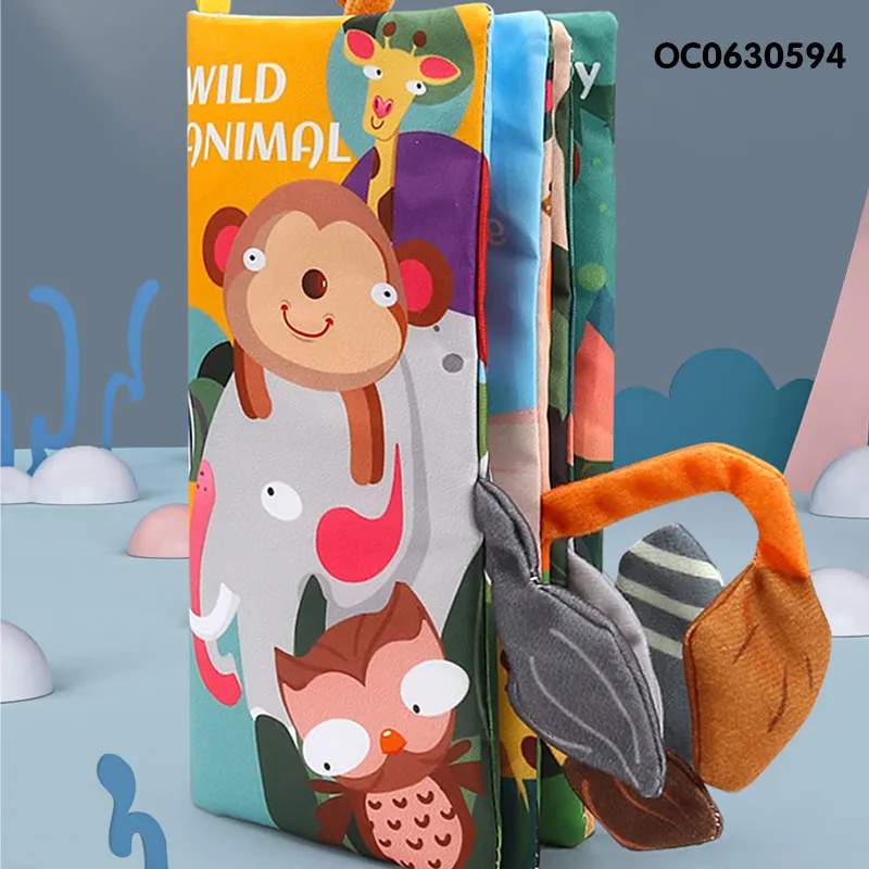 Wholesale Montessori Baby Educational Animal Cloth Book Montessori Popular Toys