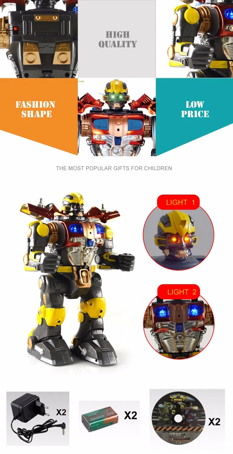 Wholesale Plastic Fighting Colorful Electronic Musical Toy Remote-Controlled Toy Robot