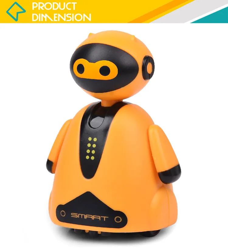 Wholesale Educational Plastic Intelligent Battery Operated Inductive Small Security Robot for Kids
