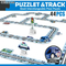 Theme New Novelty Toys Kids DIY Assembly Puzzle Board Game Track Toy with Wind up New Car Toy for Boys