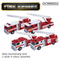 Friction Toy Vehicle Diecast Fire Fighting Truck Rescue Toy with Light Sound