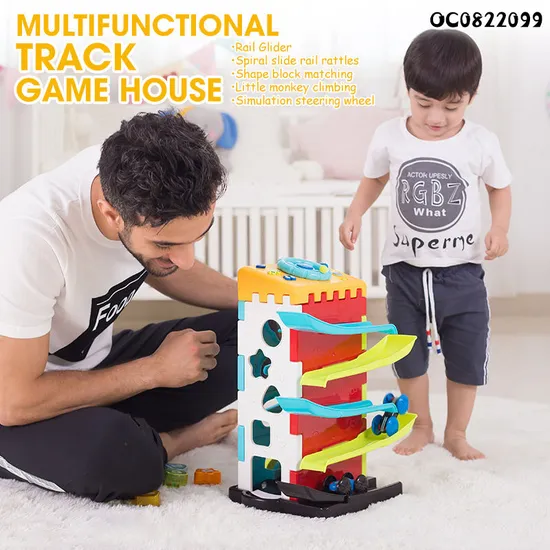 Montessori Electronic Plastic Educational Car Game Steering Wheel Toy for Children