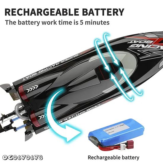 High Quality Plastic Speed Water Model Racing RC Remote Control Boat Toy