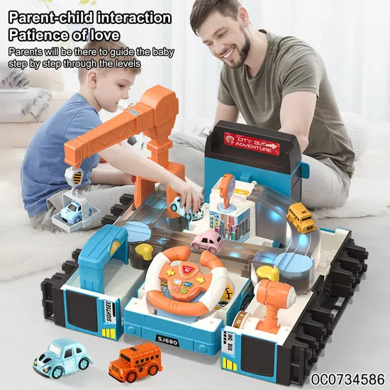 Bus Cars Interactive Interesting Montessori Electric Adventures Game Kids Steering Wheel Toy