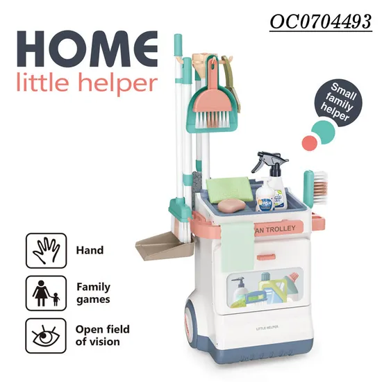 Wholesale Educational Plastic Children House Pretend Play Cleaning Toy Set for Kids