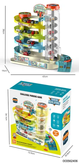 Creative Construction Track Assembly Play Set Slot Building Toy with Light Music