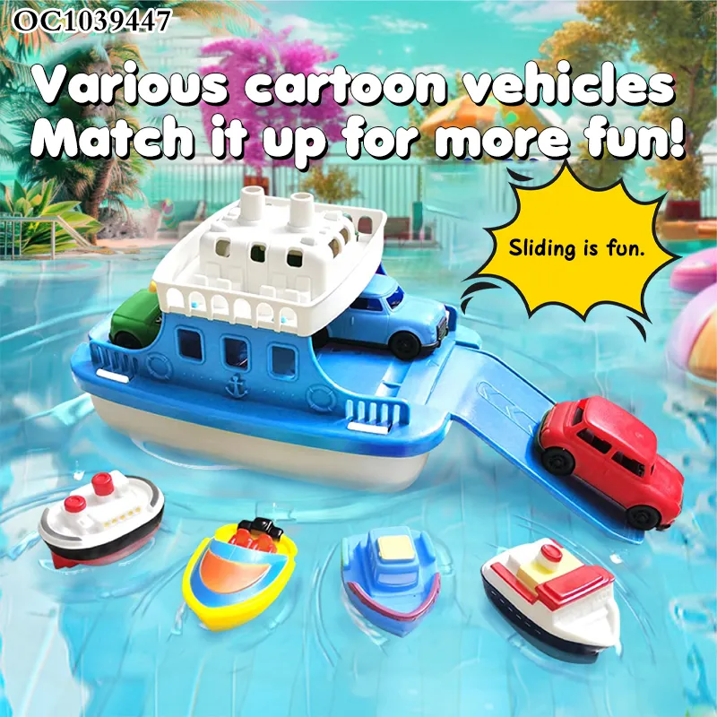Wholesale Children Water Baby Bath Floating Boats Summer Hot Selling Plastic Shower Games Toys