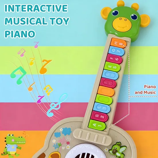 Wholesale Baby Kids Sensory Animal Keyboard Electric Musical Instruments Guitar for Children
