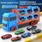 Custom Ejection Fold Metal Transportation Storage Container 3 Layer Truck Model Car Mini Vehicle Toy for Kids Alloy Diecast Toys