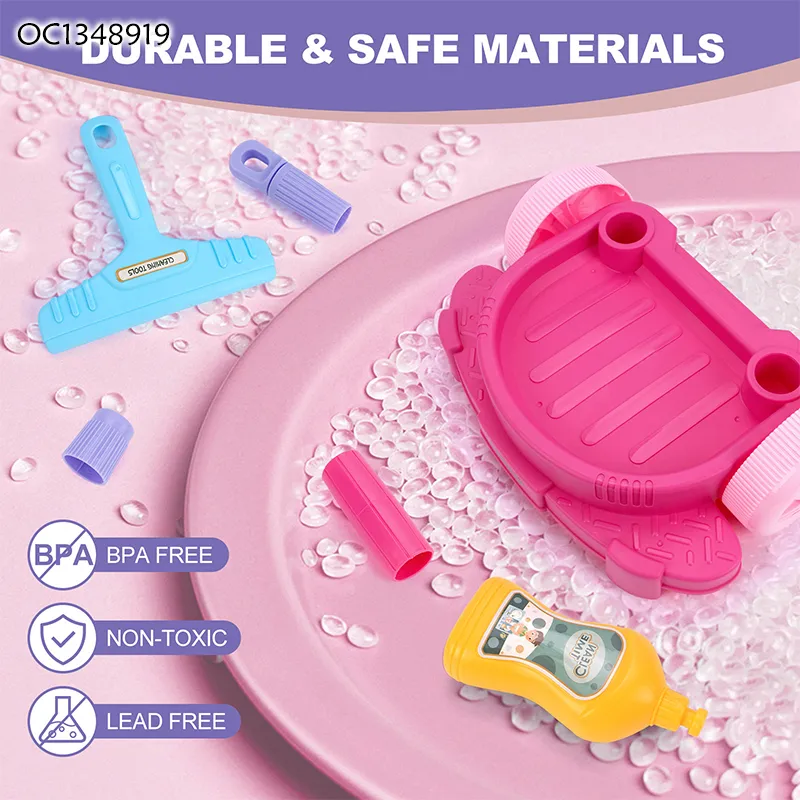 Wholesale Plastic Educational Pretend Plastic Children House Play Cleaning Gift Set for Kids