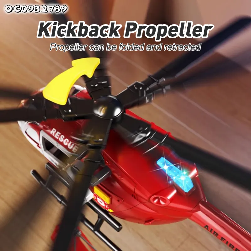 Wholesale Scale Fire Fighting Battery Operated Model Toys Helicopter for Kids with Light and Sound