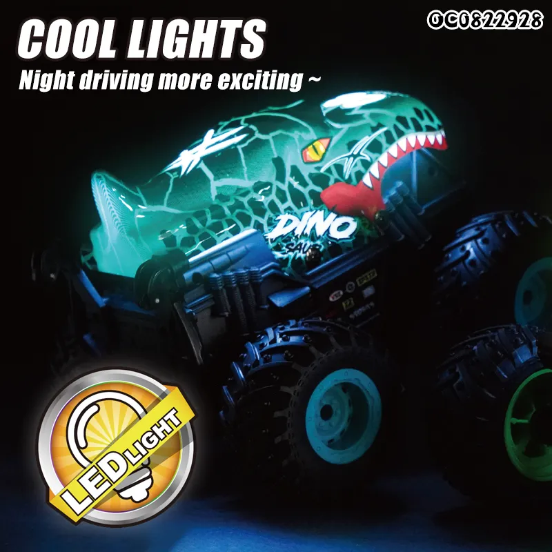 Remote Control 4WD Stunt Shark RC Car1: 20 Scale Model 360 Rotating Toy for Kids