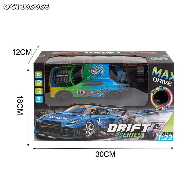1: 22 Scale Model 360 Degree Drifting Children Kids Remote Control Electric Big Toys Car with LED Light