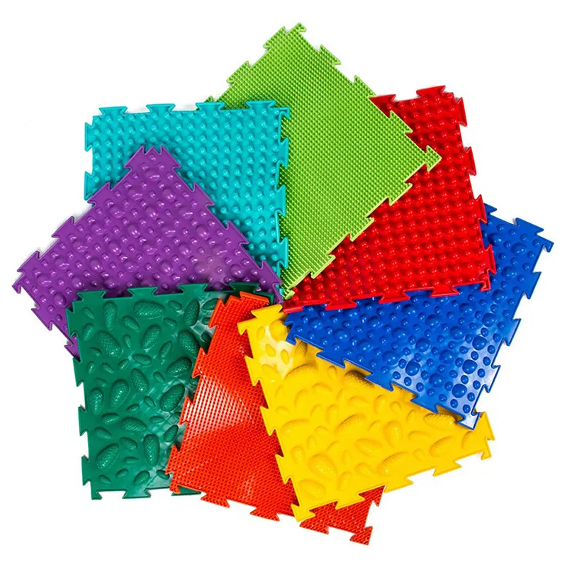 Wholesale 8PCS Different Color Funny Flooring Portable Foot Pressure Plate Massager Mat