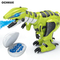 Wholesale Open Mouth Remote Control Walking Robot Dinosaur Educational Plastic Assemble Toys with Mist Action
