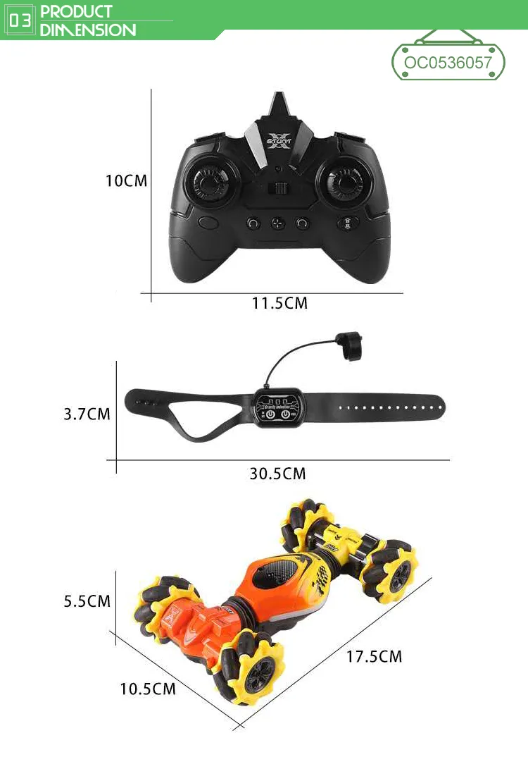 Wholesale 4WD High Speed Stunt Car Remote Remote Control Watch Car for Kids