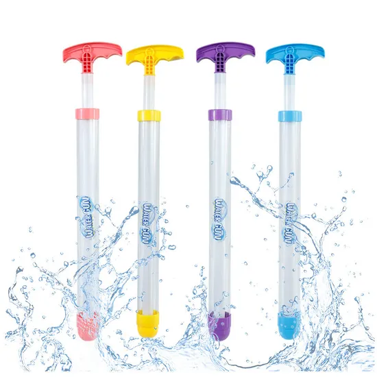 Transparent Water Pump Pipe Gift Plastic High-Pressure Toy Water Gun for Kids Children