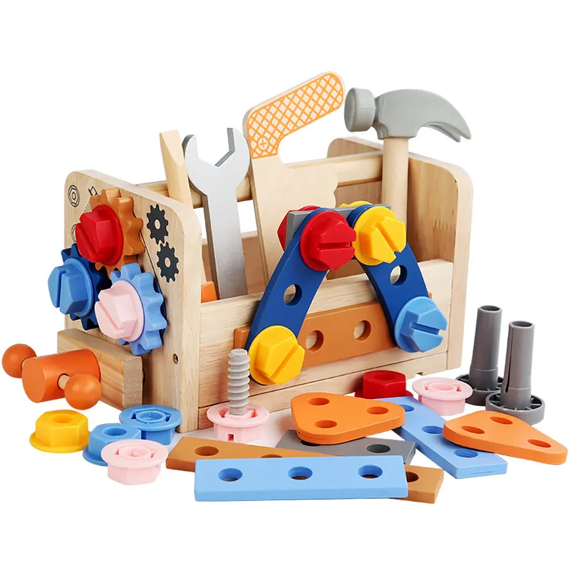 Little Engineer Kids Assembly DIY Montessori Tool Box Kid Hands on Early Learning Screw Set and Nuts Plastic 2026 Assembling Tool Toy