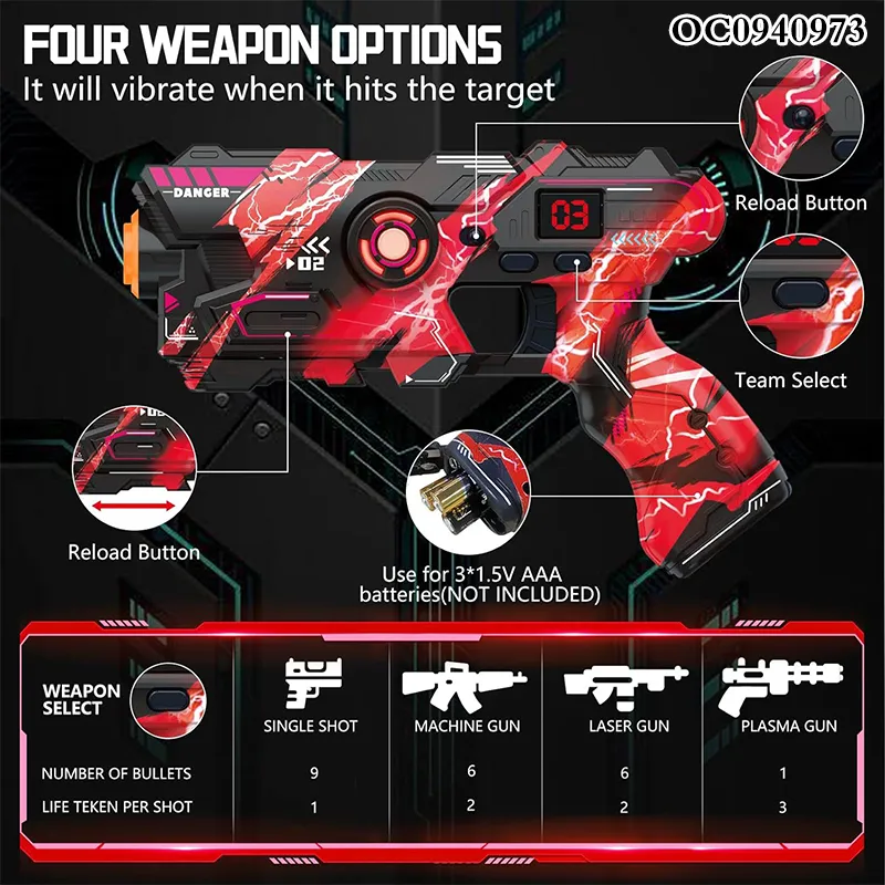 Professional and Combat Vest Wireless Laser Tag Game Interactive Electronic Target Shooting Game Guns Toy