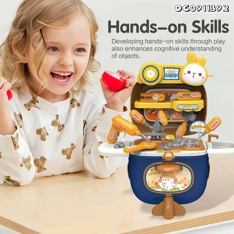 Other Role Play Indoor Play and Preschool Development Plastic Screw and Nut Set Kids Mechanictool Box Set Toy with Drill