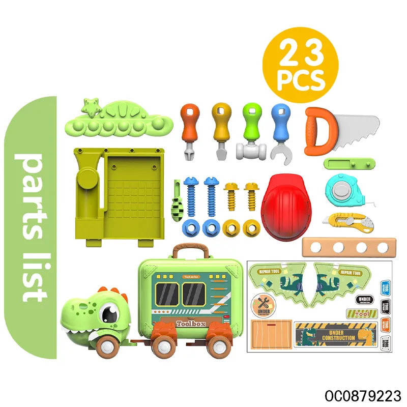 Dinosaur Truck Storage Children's Drill Machine Set Hand Tools Toys Box
