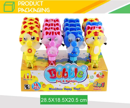 Happy Outdoor Games Funny Bubble Toy Gun with Pull Line Fan