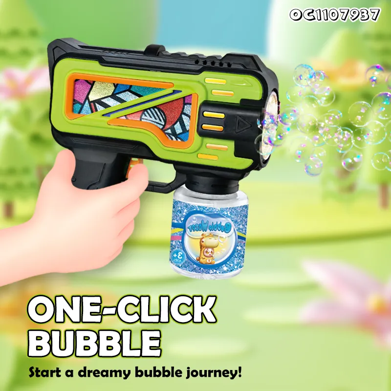 Kids Wholesale Outdoor Toys Structures Popular Automatic Space Soap Bubble Machine Gun Toys with Light and Bubble Water