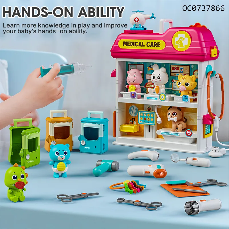 Wholesale Colored Matches Child Cognitive Animals Educational Doctor Set