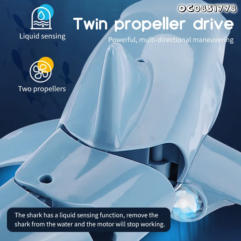 Wholesale Water Outdoor Animal RC Waterproof Remote Control Shark Toy for Swimming Pools
