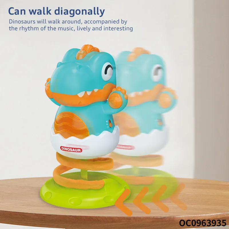 Cute Dinosaur Bouncing Animal Musical Gift Set of Electronic Toys for Baby Sensory Activity