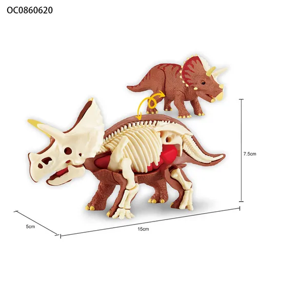 Game DIY Self -Assembled 3D Simulation Dinosaur Skeleton Toy for Preschool