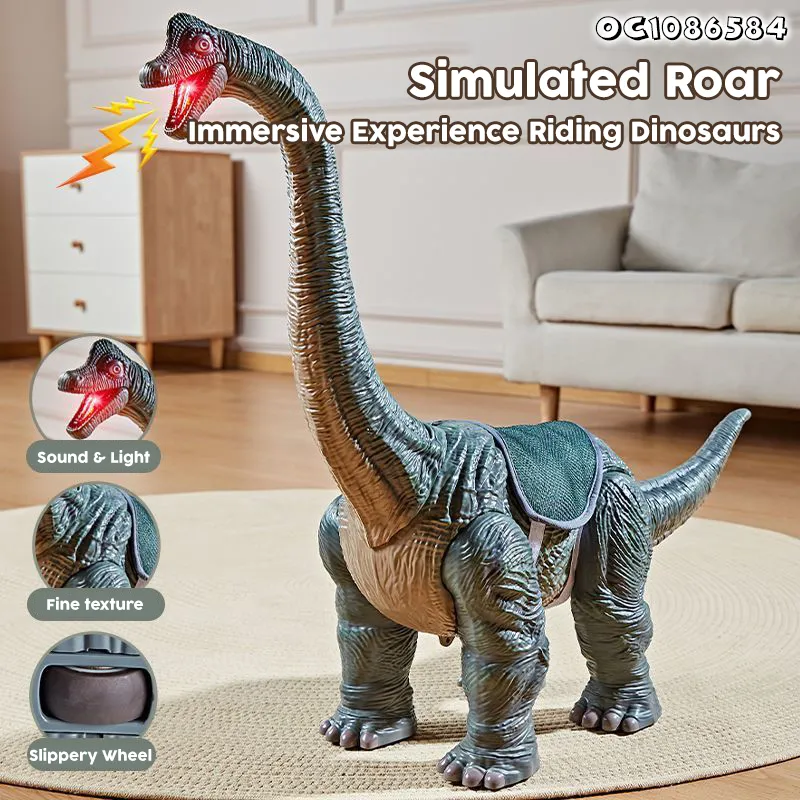 Large Kids Children Customized Realistic Animatronic Electric Ride on Walking Dinosaurs Car Toy with Light and Sound for Sale